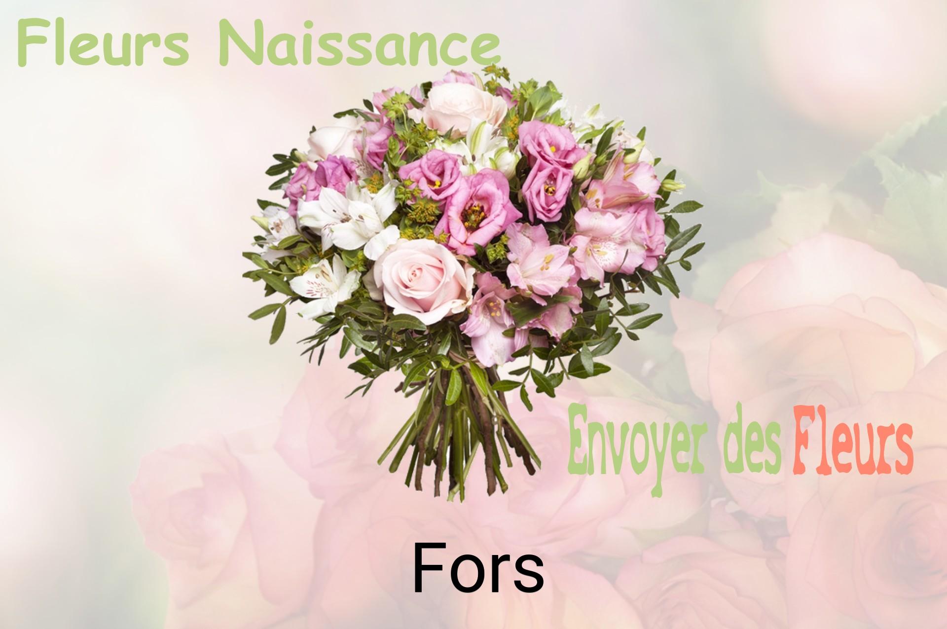 Bouquet de fleurs de naissance livré à Fors
