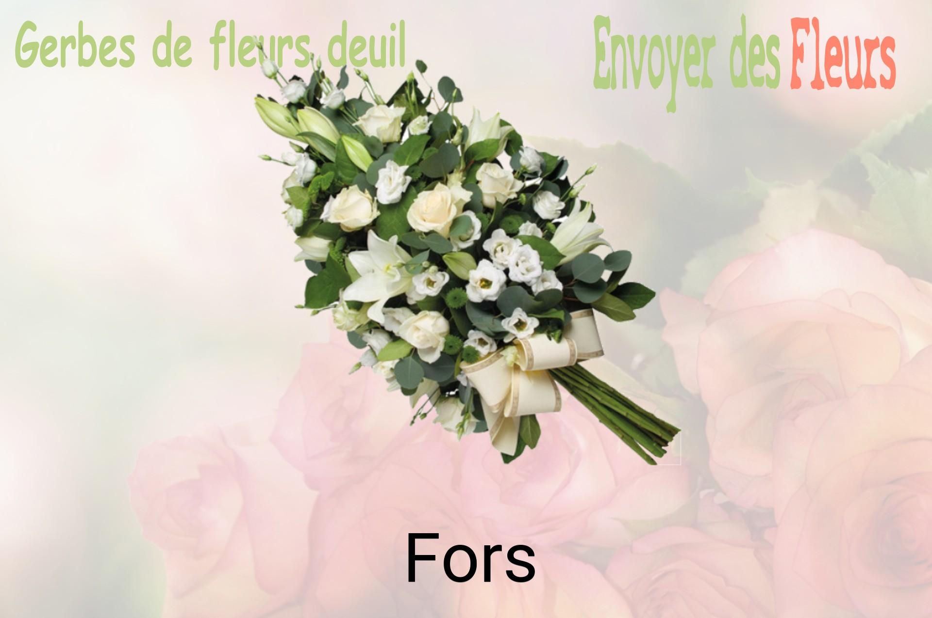 Gerbe de fleurs de deuil livrée à Fors